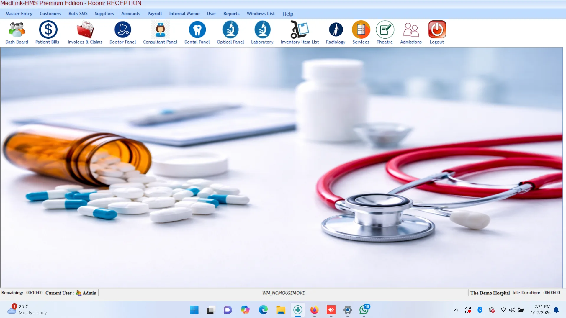 MedLink HMS project screenshot